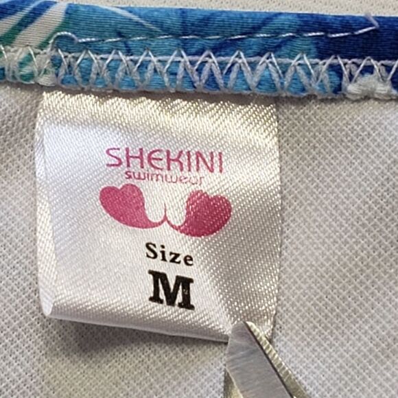 SHEKINI Floral Print Cheeky Low Rise Swim Bikini Bottom MEDIUM - Picture 9 of 10